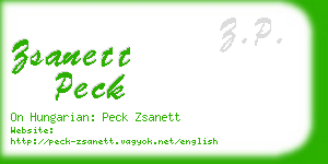 zsanett peck business card